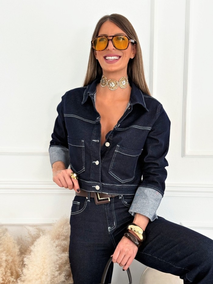 Chaqueta Denim Dobladillo Novara
