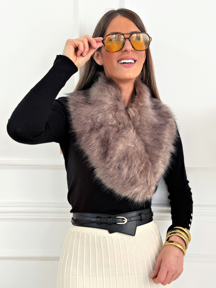 Fajín Telma Piel Negro